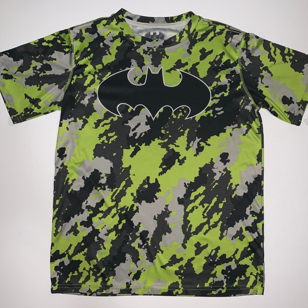 Boys Green Camo Batman T-Shirt
